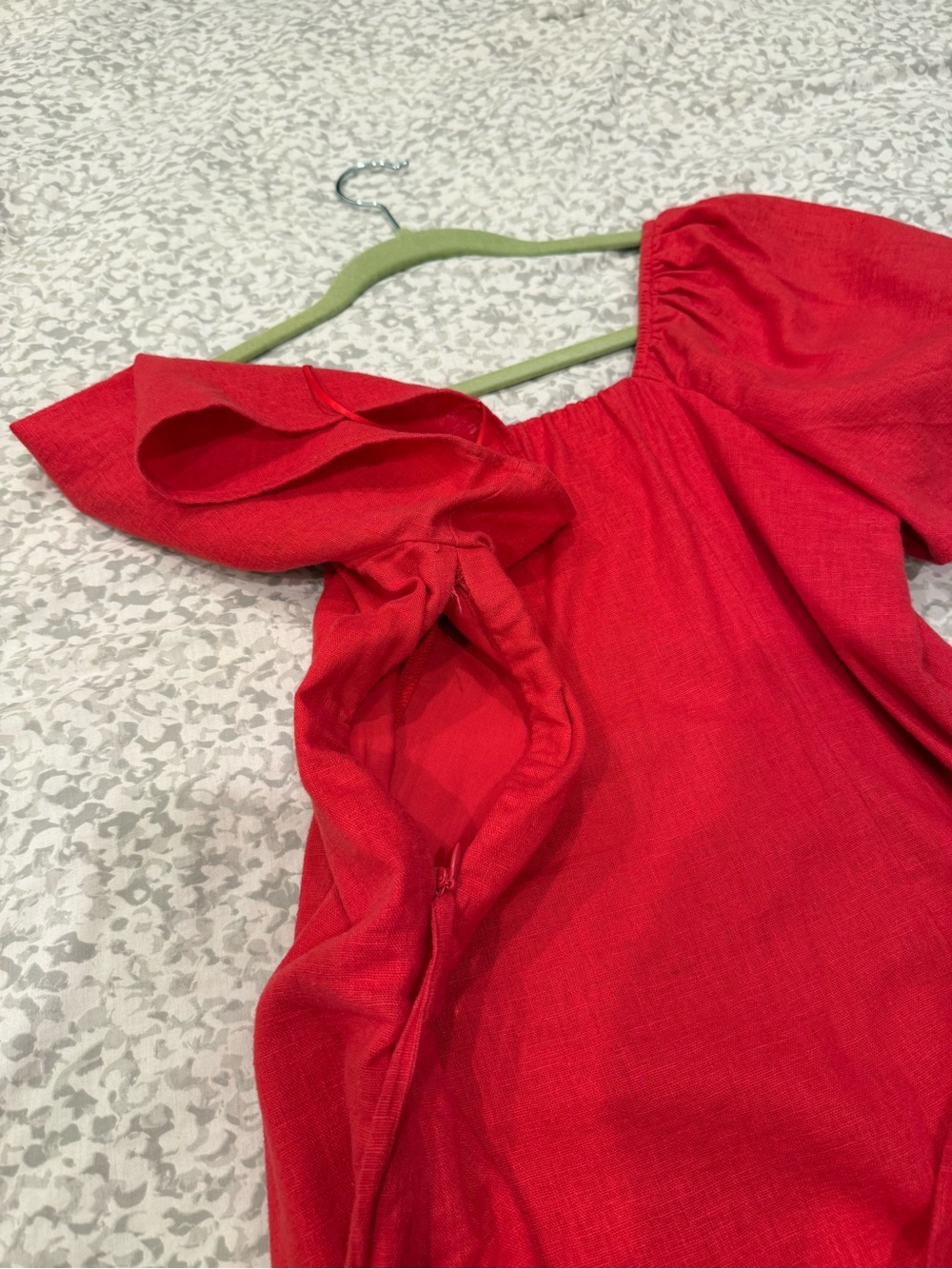 Abercrombie Linen-Blend Button-Through Mini Dress - Picture 8 of 8